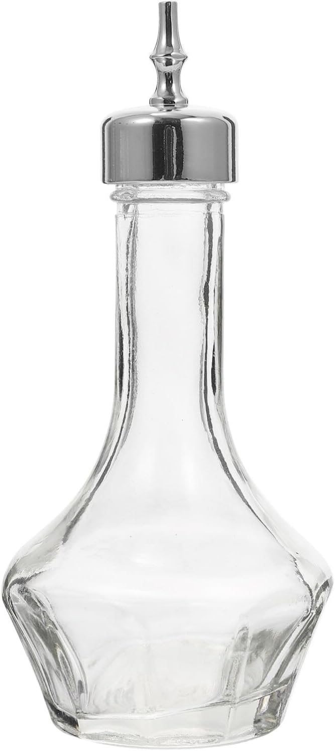 50 ml glass bitter bottle with stopper - Professional cocktail tools, cocktail mixing supplies - for bartenders and home bars - for home bars - Silver - Image 1