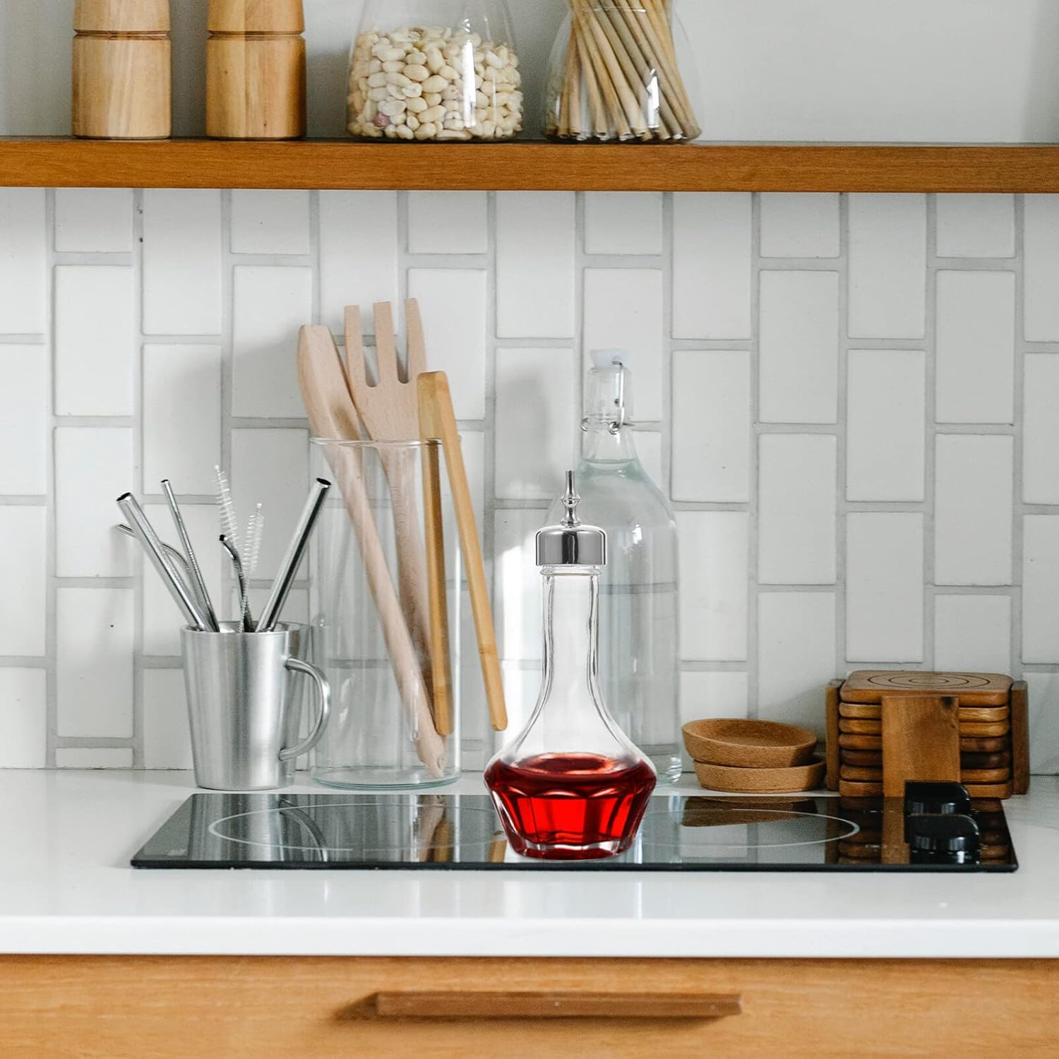 50 ml glass bitter bottle with stopper - Professional cocktail tools, cocktail mixing supplies - for bartenders and home bars - for home bars - Silver - Image 6