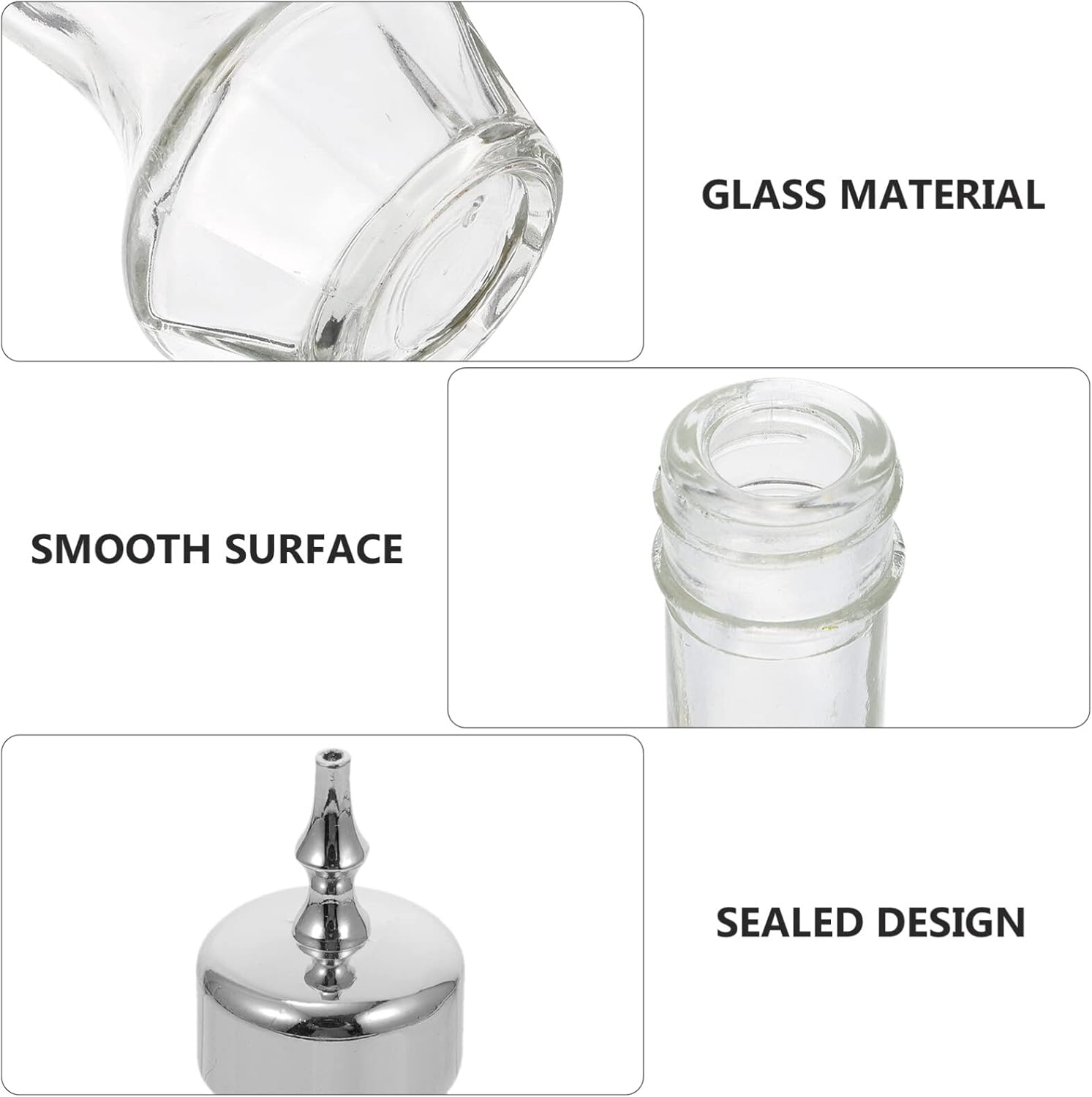 50 ml glass bitter bottle with stopper - Professional cocktail tools, cocktail mixing supplies - for bartenders and home bars - for home bars - Silver - Image 8