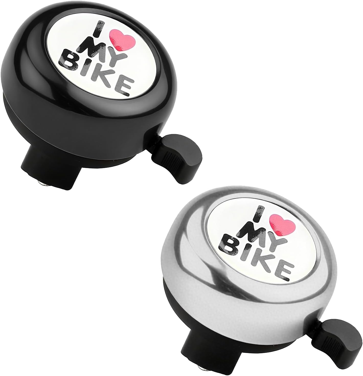 Bike bell - Classic nostalgic bell - Loud sound - Bike accessories - Kids' bike bell - Push bike bell - Adult bike bell - Hand-pulled - Black and silver - Image 1