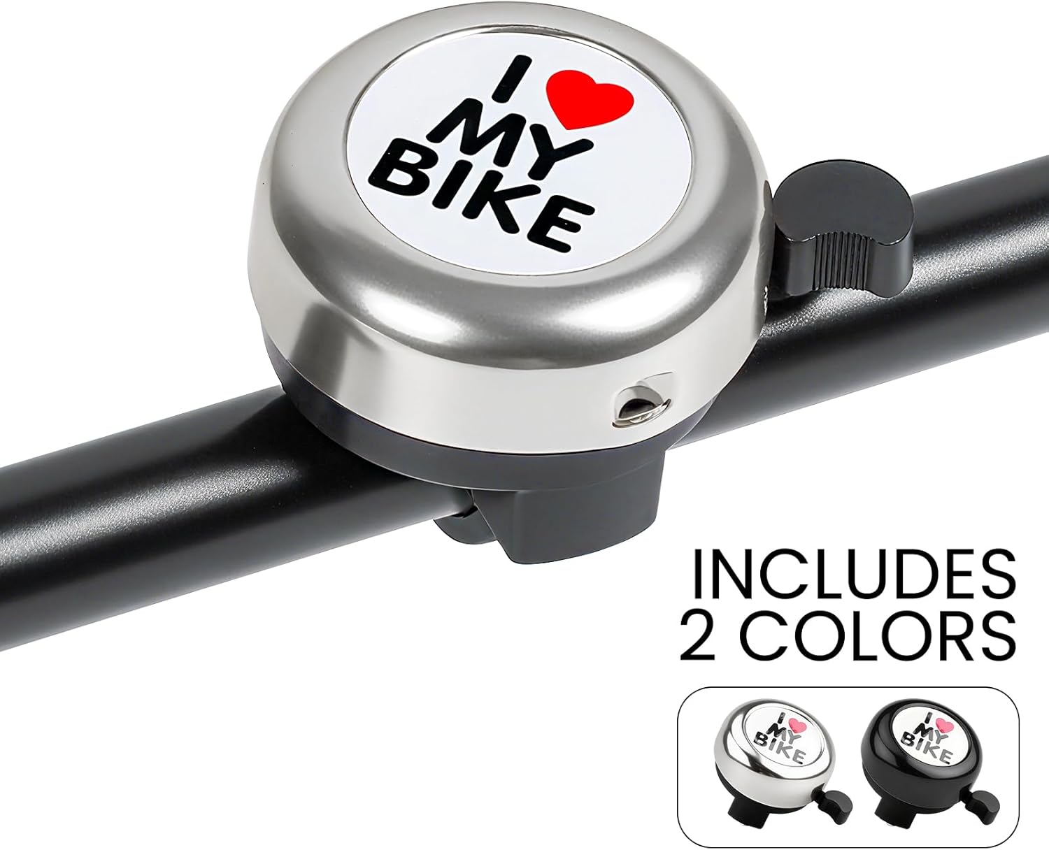 Bike bell - Classic nostalgic bell - Loud sound - Bike accessories - Kids' bike bell - Push bike bell - Adult bike bell - Hand-pulled - Black and silver - Image 3