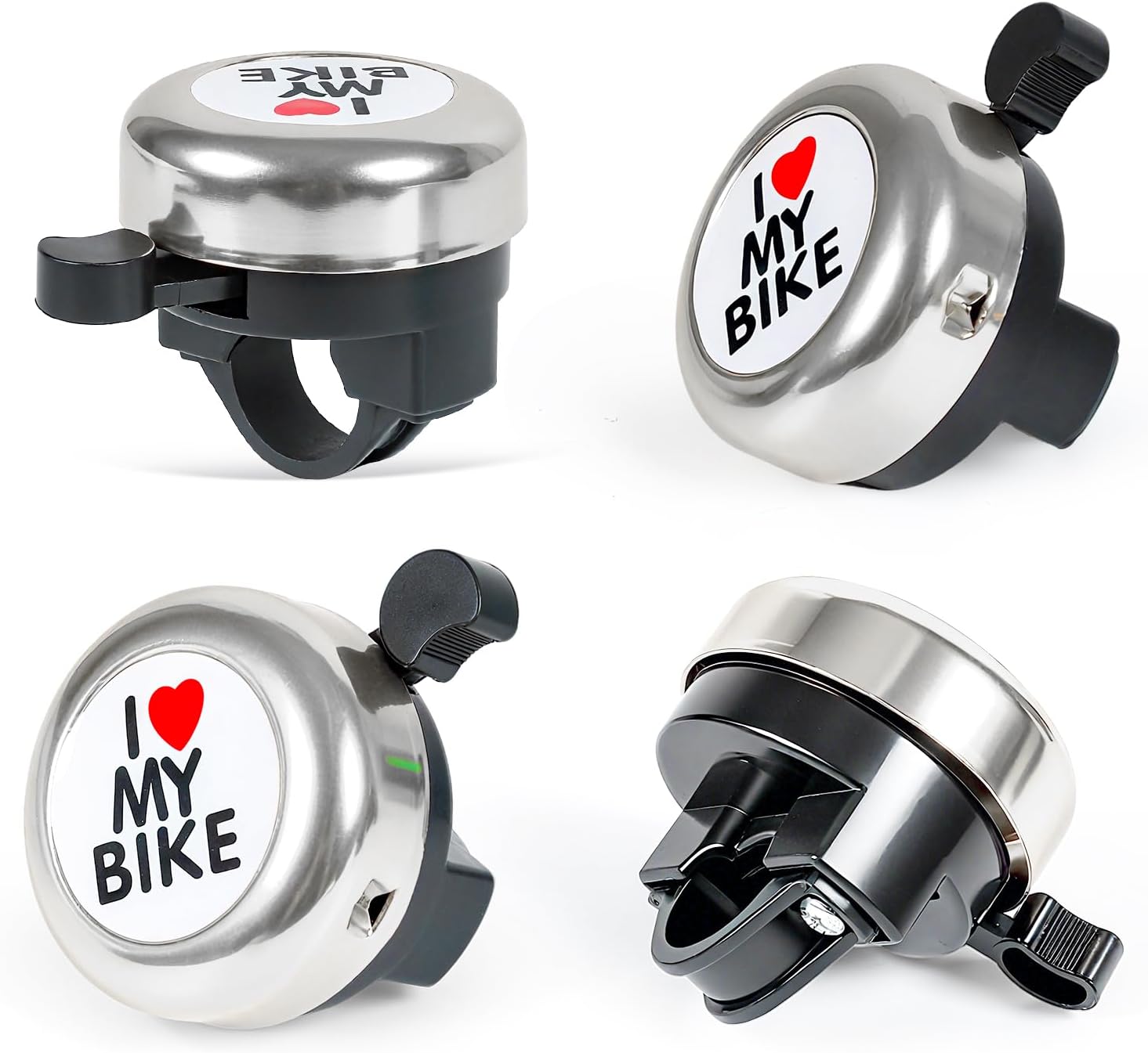Bike bell - Classic nostalgic bell - Loud sound - Bike accessories - Kids' bike bell - Push bike bell - Adult bike bell - Hand-pulled - Black and silver - Image 6
