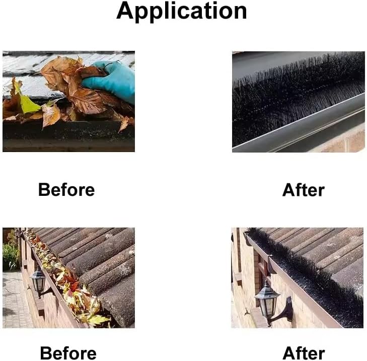 Gutter Brush - Leaf Catcher - Lead Filter - Gutter Drain Cleaner - Leaf Cleaner - Gutter Unblocker - 4m x 100mm Black - Image 7