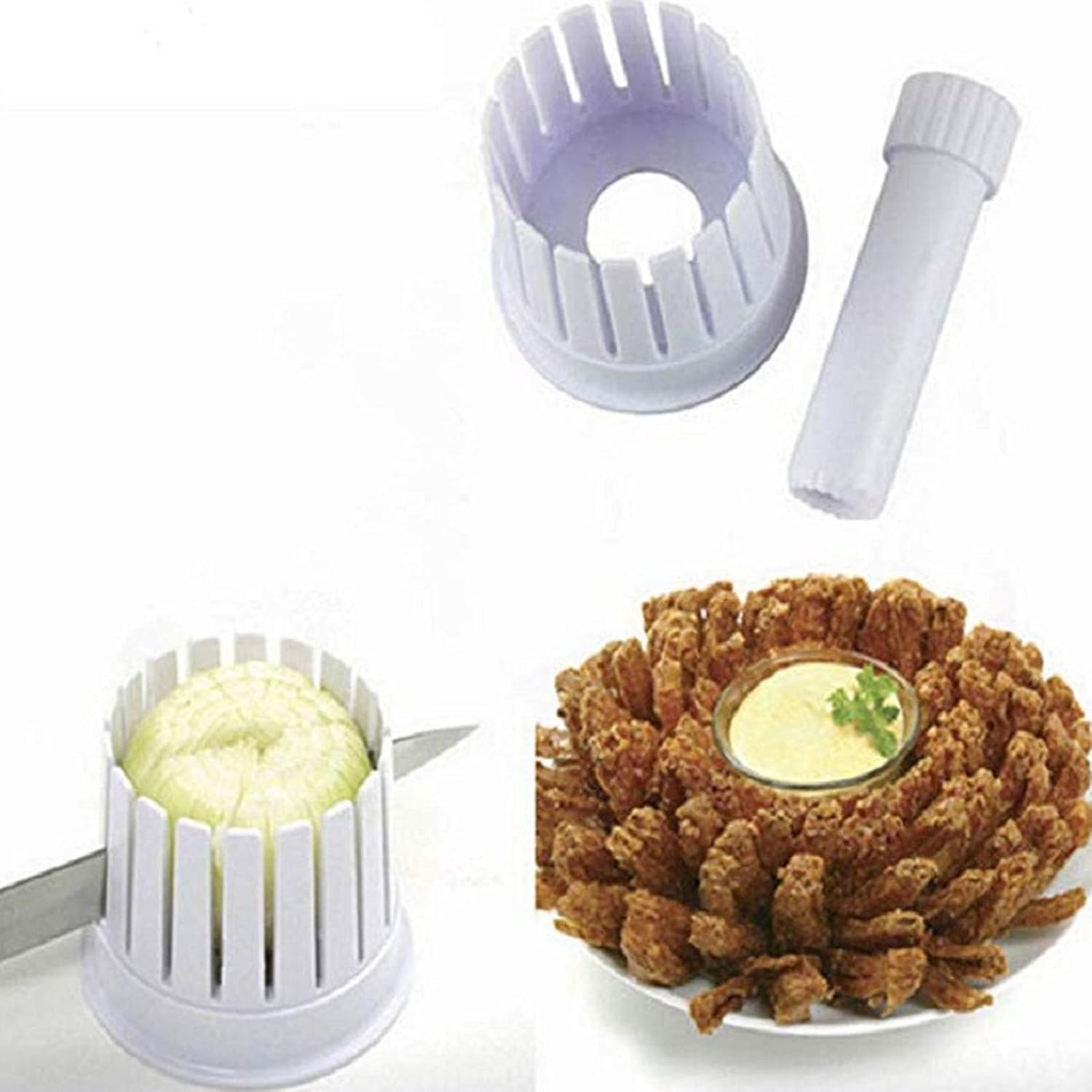 Onion flower cutter - Onion cutter - Potato, tomato, apple, orange blossom cutter - Fruit and vegetable cutter - Kitchen chopper - Image 3