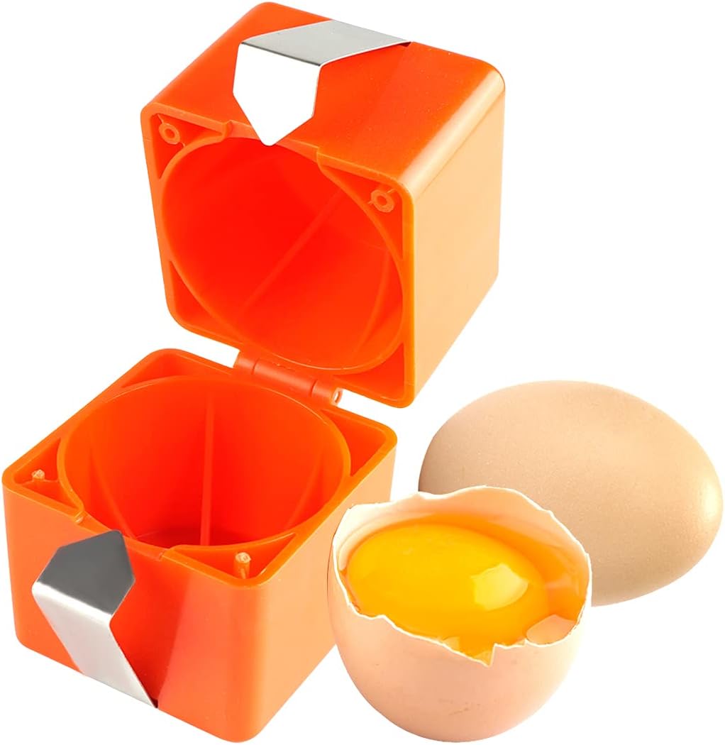 Egg slicer - for raw eggs - eggshell cutter - stainless steel eggshell slicer - eggshell separator - Image 1