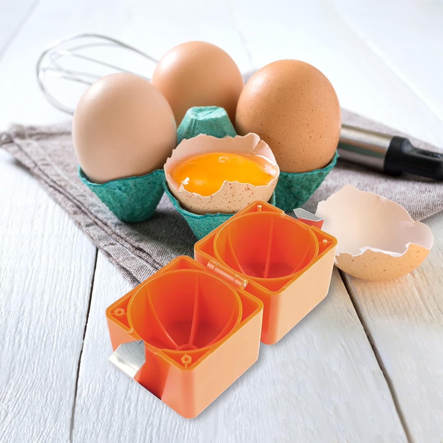 Egg slicer - for raw eggs - eggshell cutter - stainless steel eggshell slicer - eggshell separator - Image 3