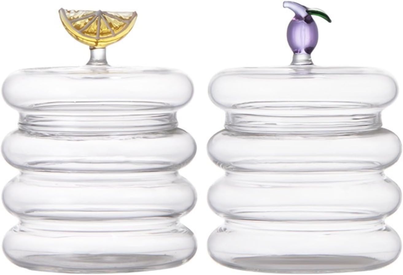 Household candy jar - desk candy box - candy jar with 3D fruit lid and snack compartment (two parts) - Image 3