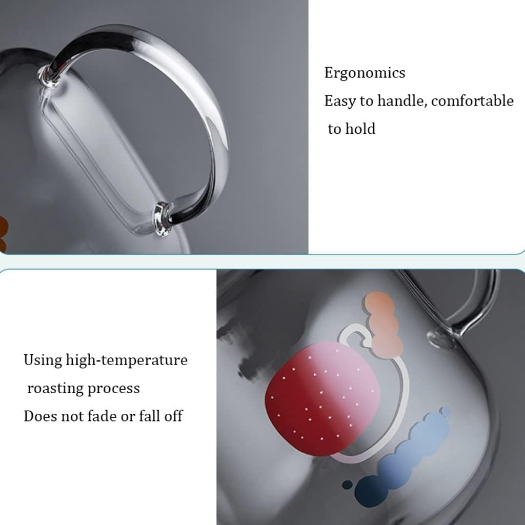 Handmade glass teapot for the stove with removable glass tea infuser - 2-in-1 flower teapot - Suitable for electric cooktops and kitchen appliances (colour: green) - Image 6
