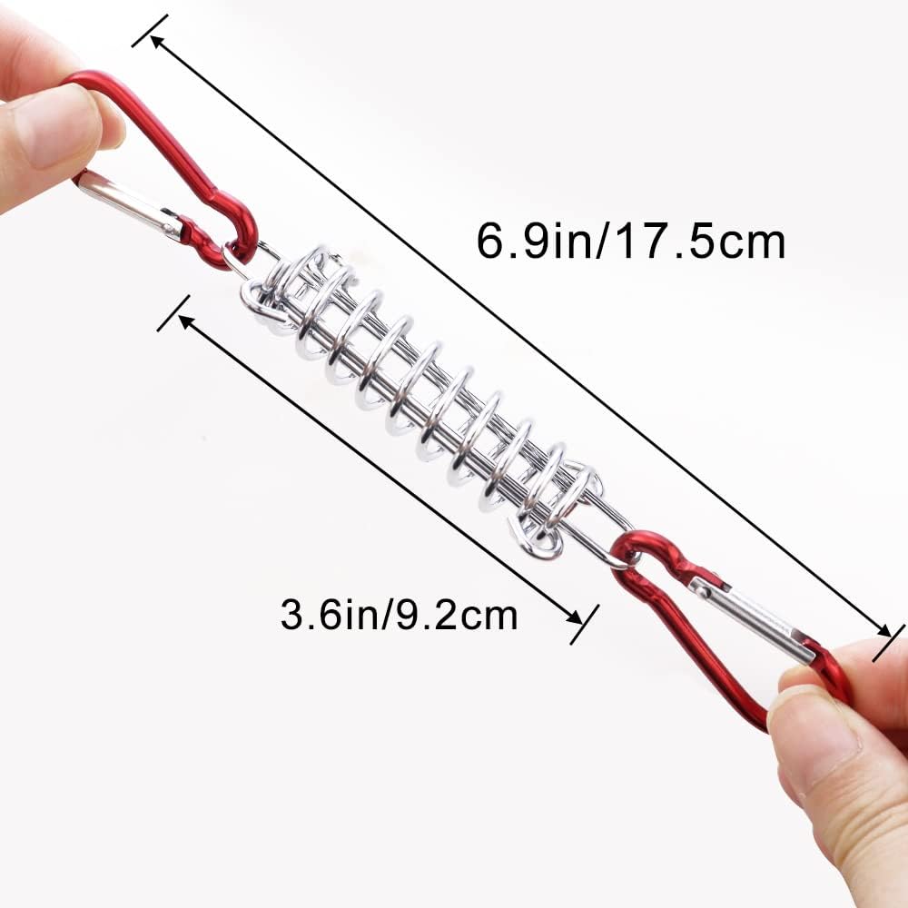 Veergesp-5-pack tent pegs - Red - Camping tent carabiner hook - Heavy metal - Awning accessory - For canvas tents - Image 3