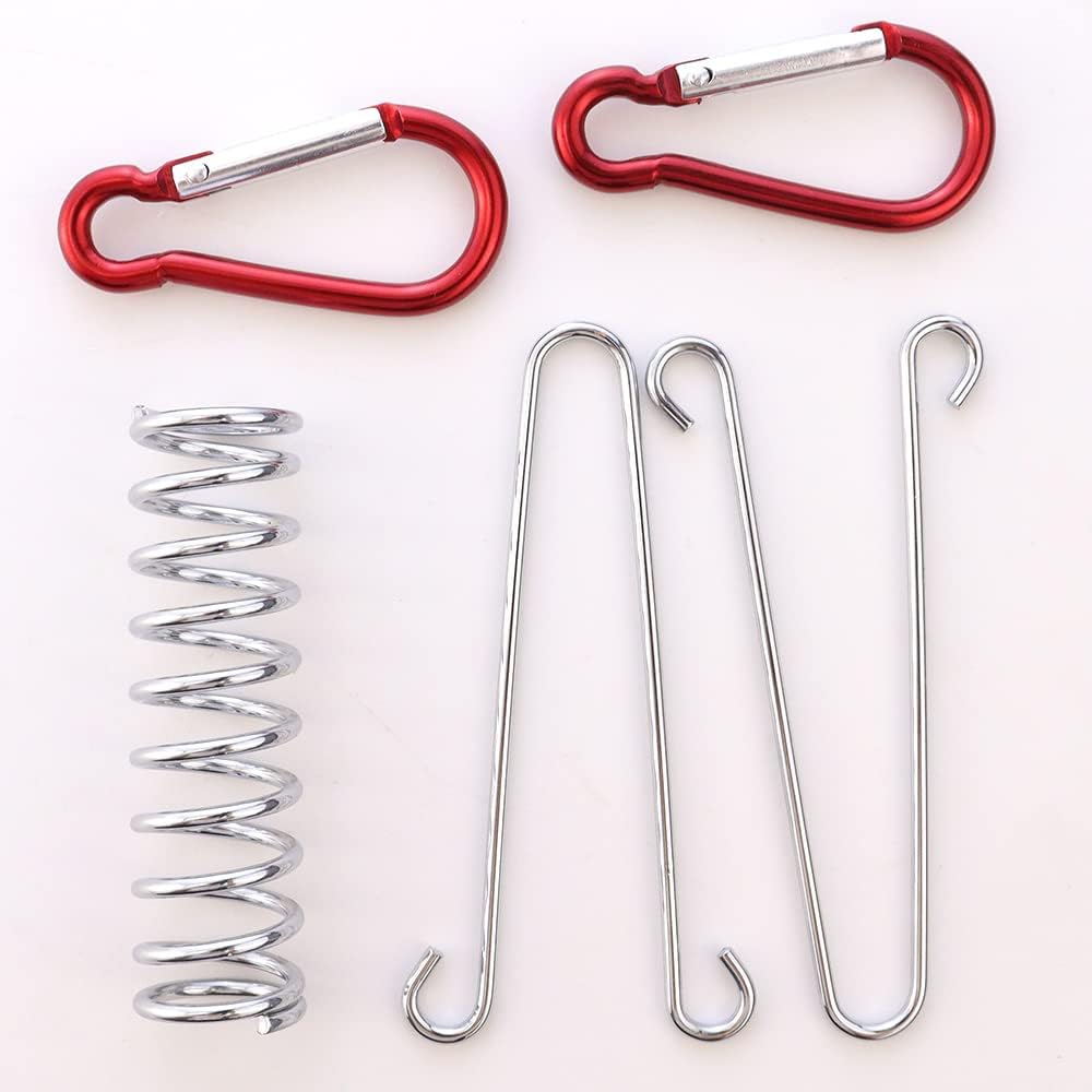 Veergesp-5-pack tent pegs - Red - Camping tent carabiner hook - Heavy metal - Awning accessory - For canvas tents - Image 5