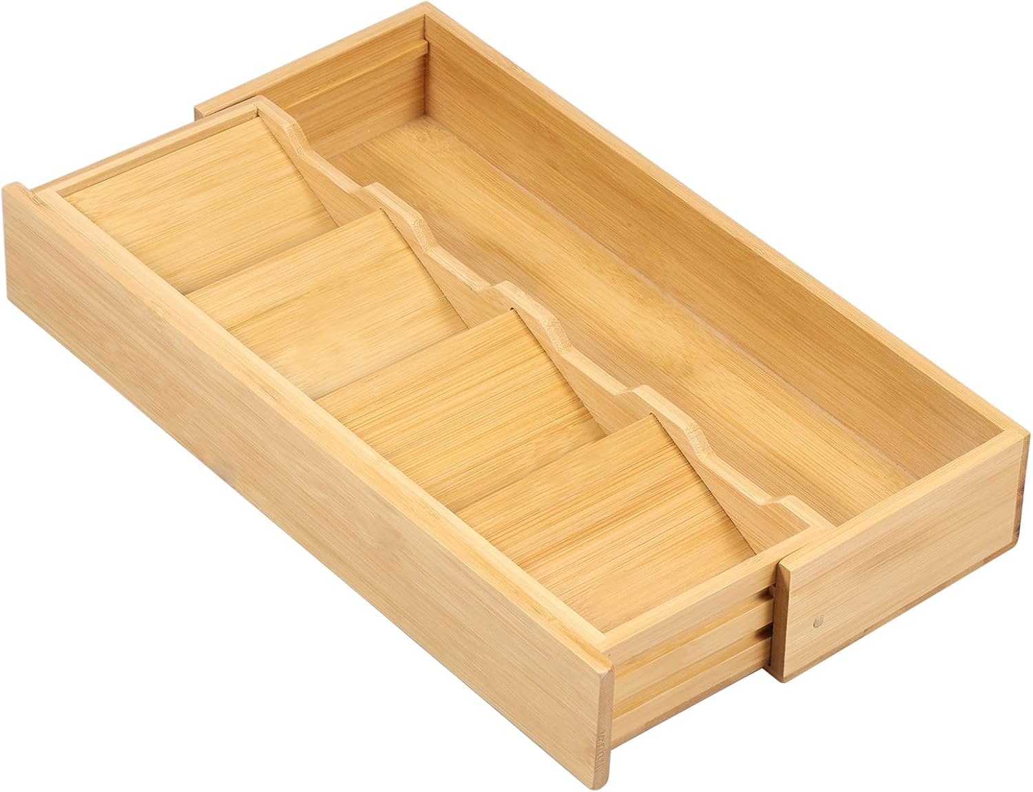 Kitchen drawer organizer - cutlery organizer - expandable bamboo storage box - cutlery rack - telescopic cutlery organizer - Image 5