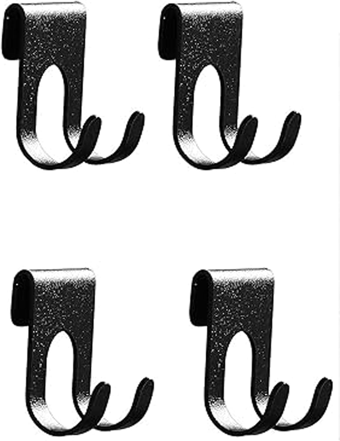 Suction hooks without drilling for hanging bath sponges, towels and razor holders for the bathroom, office, kitchen utensil holder, bathroom, kitchen knives - 4-pack - black. - Image 1