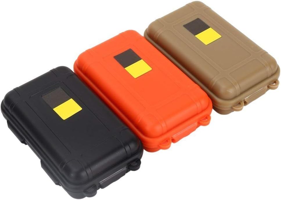 Sealed boxes - Set of 3 - Outdoor Survival Boxes - Container Storage Boxes - Plastic - Shockproof boxes - Survival Sealed boxes - 3 Colours - 4.88 x 2.93 x 1.37 inch - Image 1