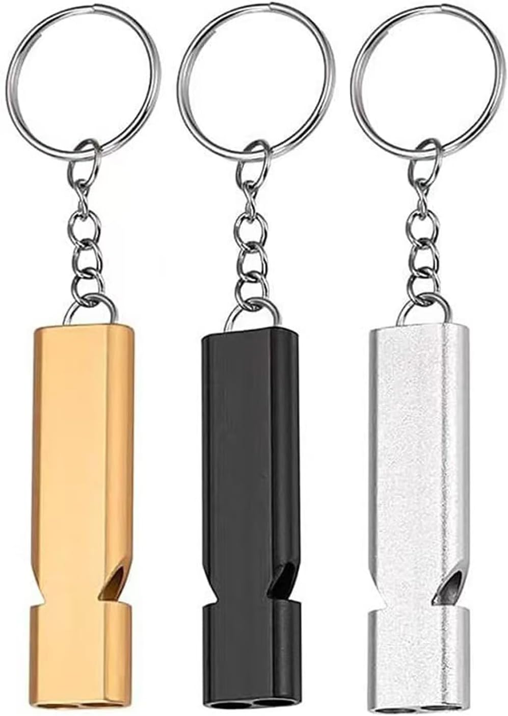 Fluitje - 3-pack - Safety whistle for survival - Suitable for camping in the great outdoors - Survival whistle - Referee whistle - Sports whistle, outdoor sports and dog training - Image 1