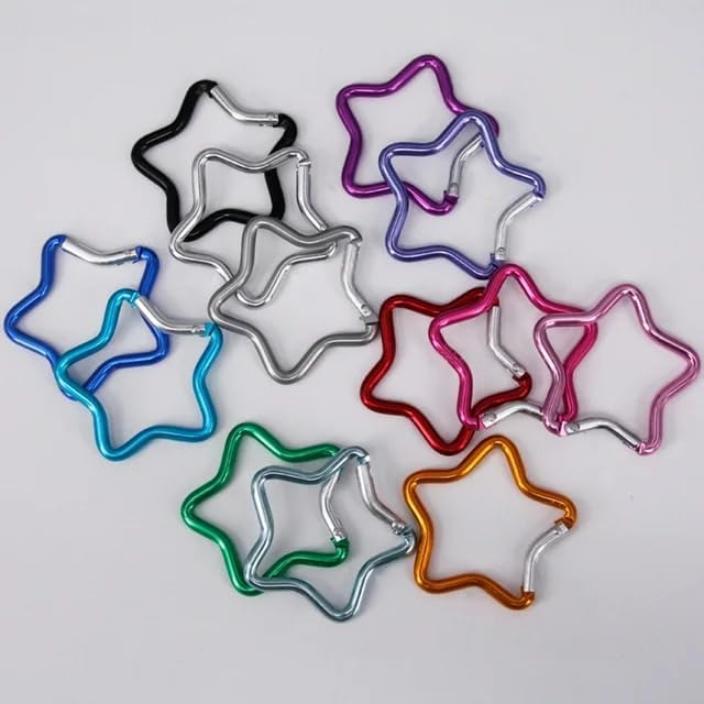Carabiner Hooks - 10 pieces - Multicolour - Climbing Hook Clips - Camping Accessory Clips - Outdoor - Hiking - Carabiner Hooks - Quick Draw - Image 1