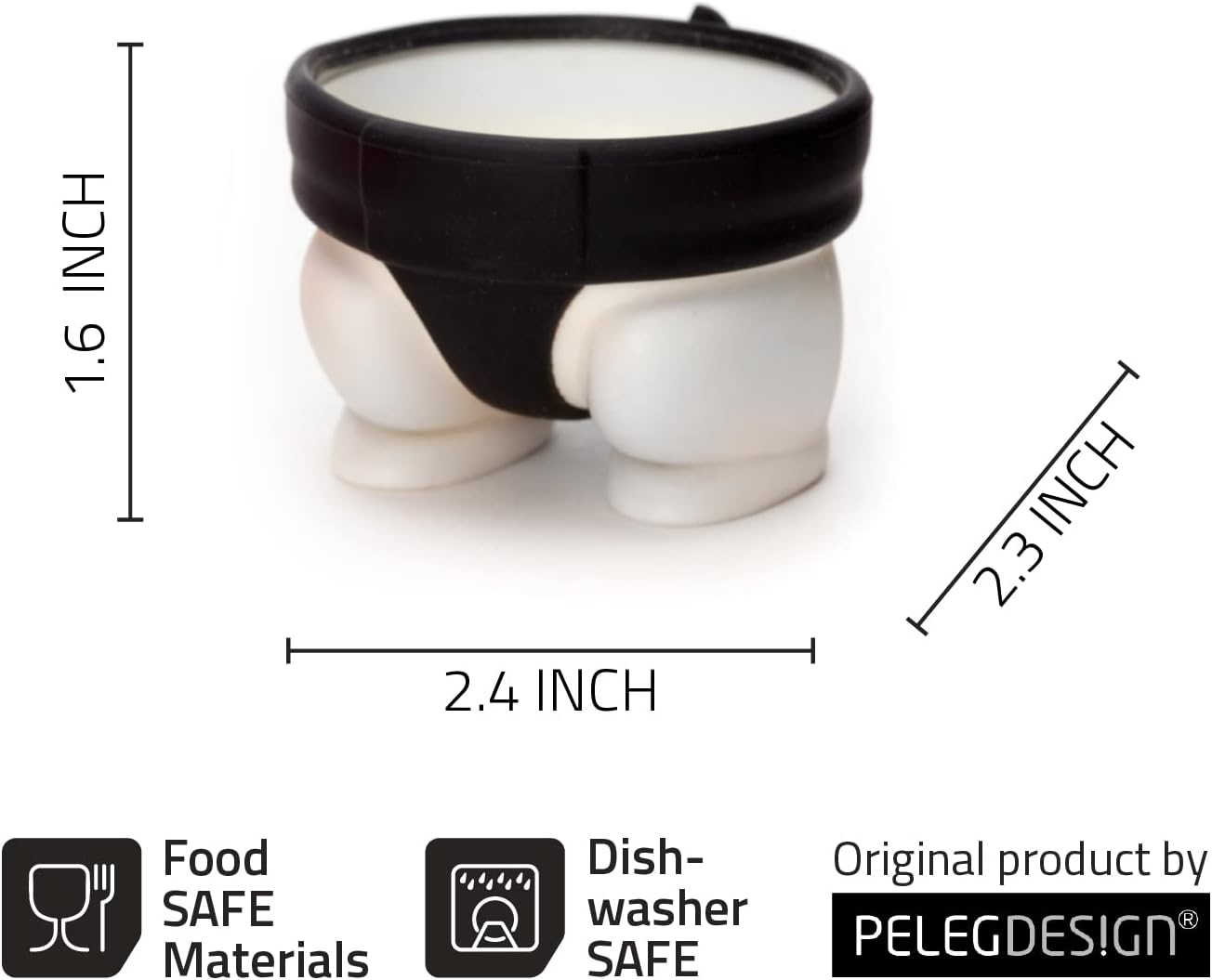 Egg Cup Holder – Egg Cup Holder (2-pack) | Egg Cups for soft-boiled and hard-boiled eggs - Fun sumo design - Great kitchen gift and breakfast helper - Image 4
