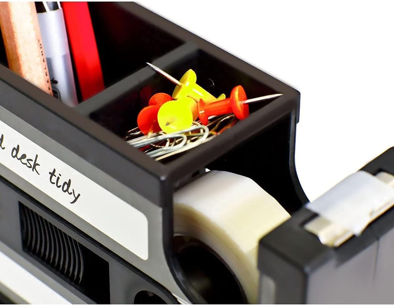 Retro Cassette Tape Pencil Holder - Multifunctional Pencil Holder - Creative Desk Organizer - Pencil Holder with Tape Holder - Image 4