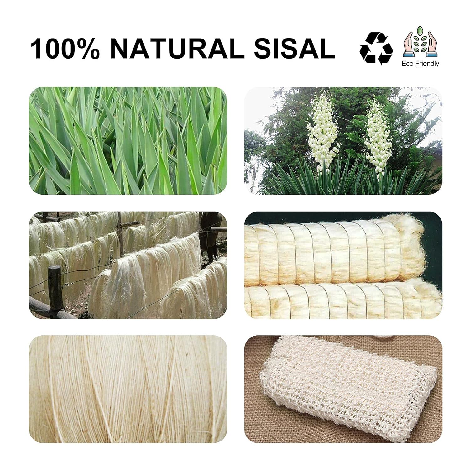 Soap Bags - Natural Sisal - Mesh Bags for Storing Soap - Plastic-Free - Exfoliating - Soap-Lathering - Dry Soap Holder - Shower (4 pieces) - Image 6