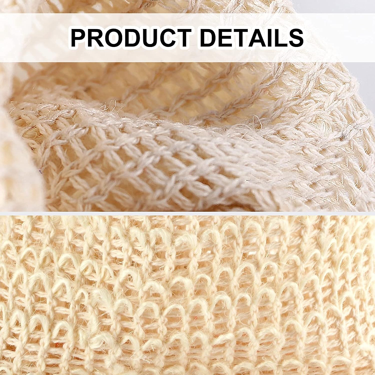 Soap Bags - Natural Sisal - Mesh Bags for Storing Soap - Plastic-Free - Exfoliating - Soap-Lathering - Dry Soap Holder - Shower (4 pieces) - Image 8