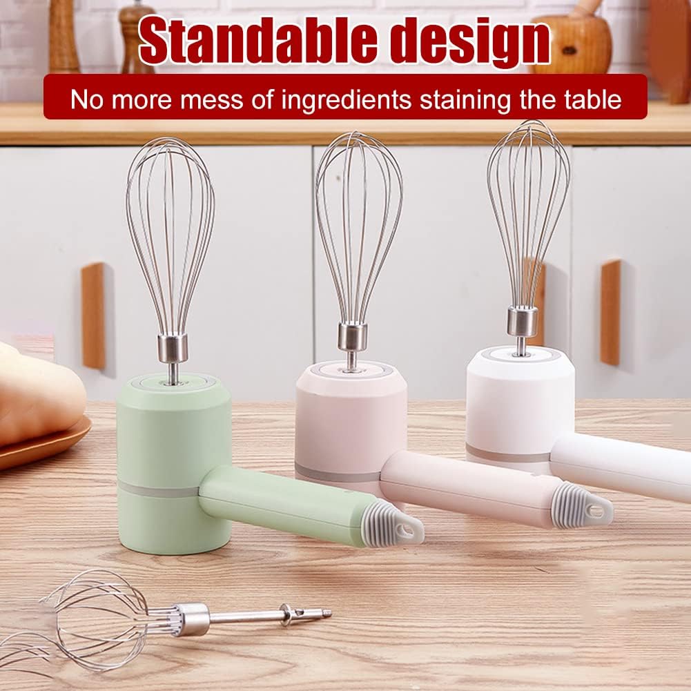 Handheld cordless electric blender - comes with 3 accessories - portable multi-functional food blender - can be used to blend eggs, whip cream, and chop garlic. - Image 3