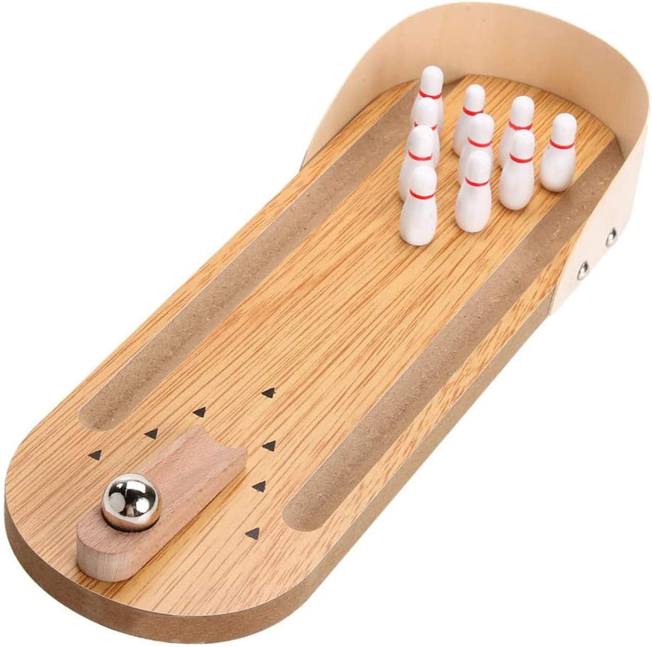 Mini Bowling Game Set for the Office - Mini Arcade Game for the Office - Mini Bowling Alley - Stress-Relief Gadget for the Office - Finger Toy - Fun and Quirky Gift - Suitable for All Ages - Image 1