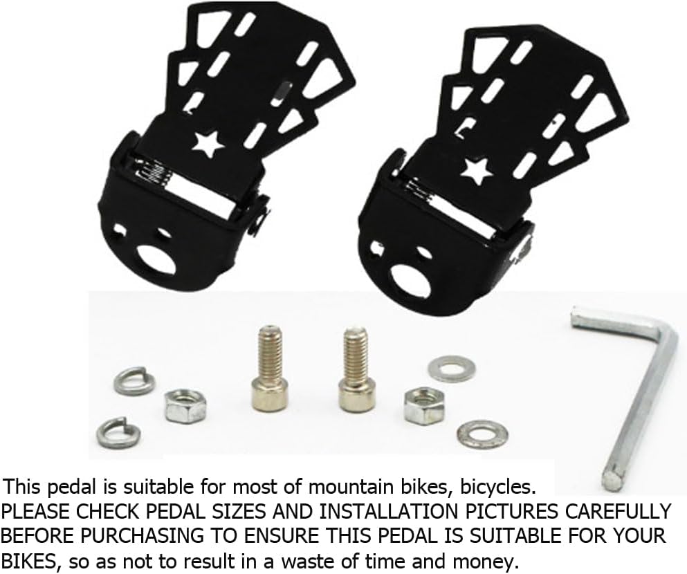 4-pack Mini Bike Rear Pedals - Foldable - Suitable for Mountain Bikes - Kids' Bikes - Rear Pedals - Metal Plates - Bike Pedal Accessories - Image 7