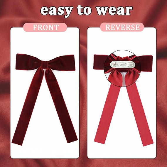 Western String Ties for Men Velvet Western Colonel Bolo Bow Tie Solid Color Clip On Bowtie for Wedding Cosplay - Image 5