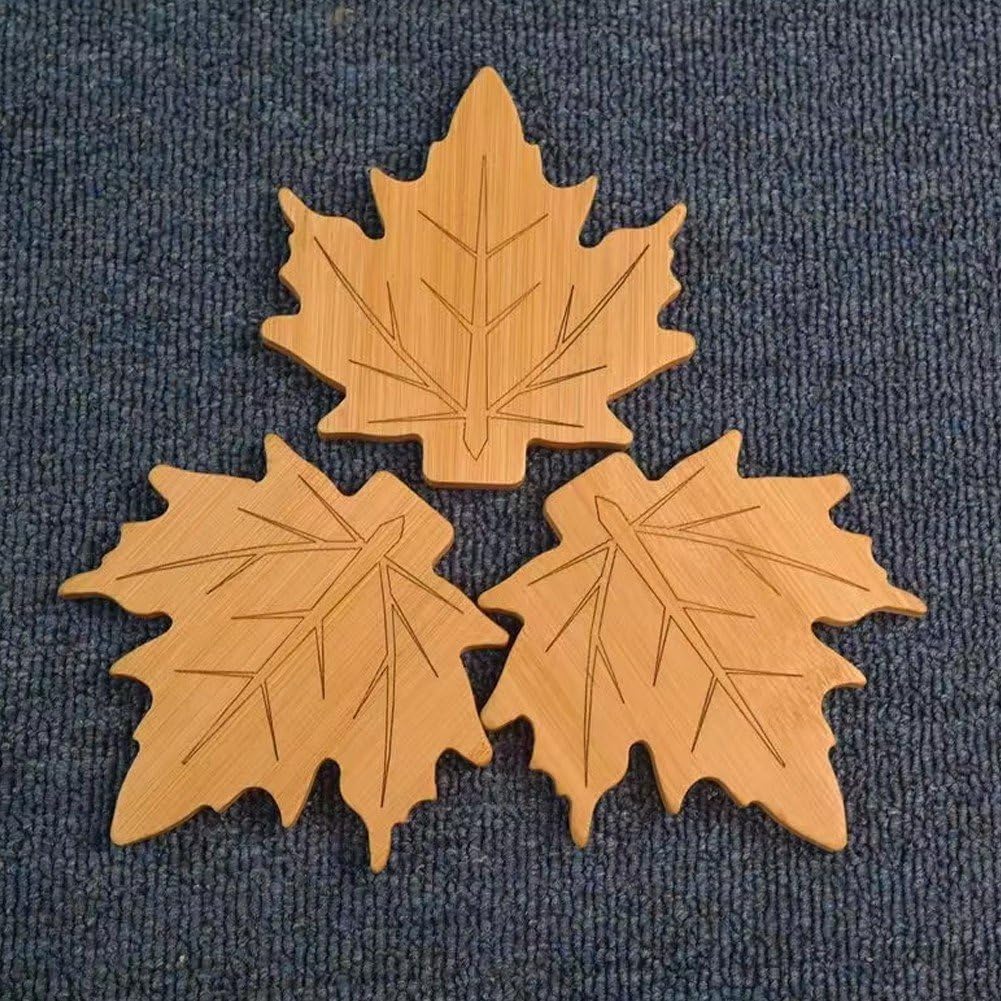 6 coasters in the shape of a maple leaf - heat-resistant and heat-insulating - suitable for dining tables, placemats, decoration, heat retention - also suitable for coasters, tableware and home refrigerators - tree-shaped design - Image 5