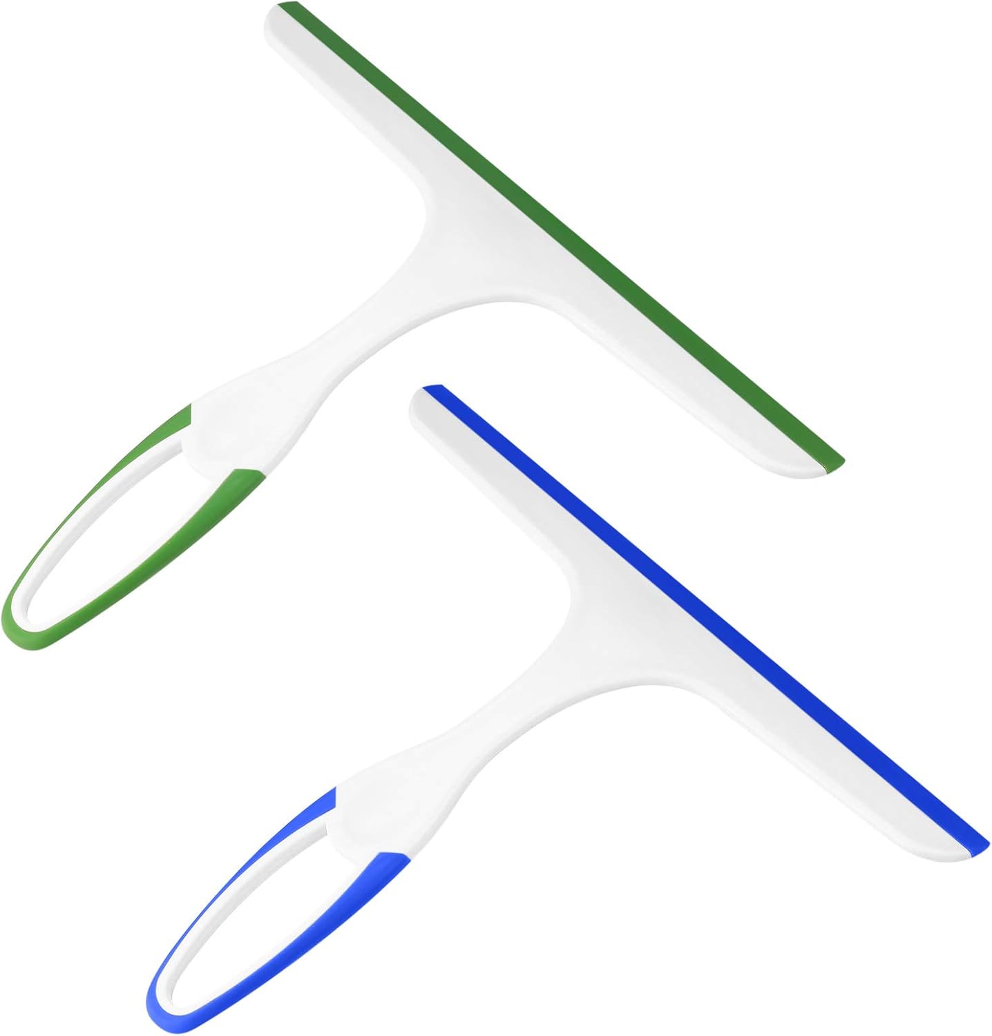 2-Pack Shower Screen Glass Wipers - Suitable for cleaning shower screen glass doors, car windows-windshields-rearview mirrors and tiles - Wiper tool with hooks - Window cleaning Shower Screen Glass Wipers - Image 1
