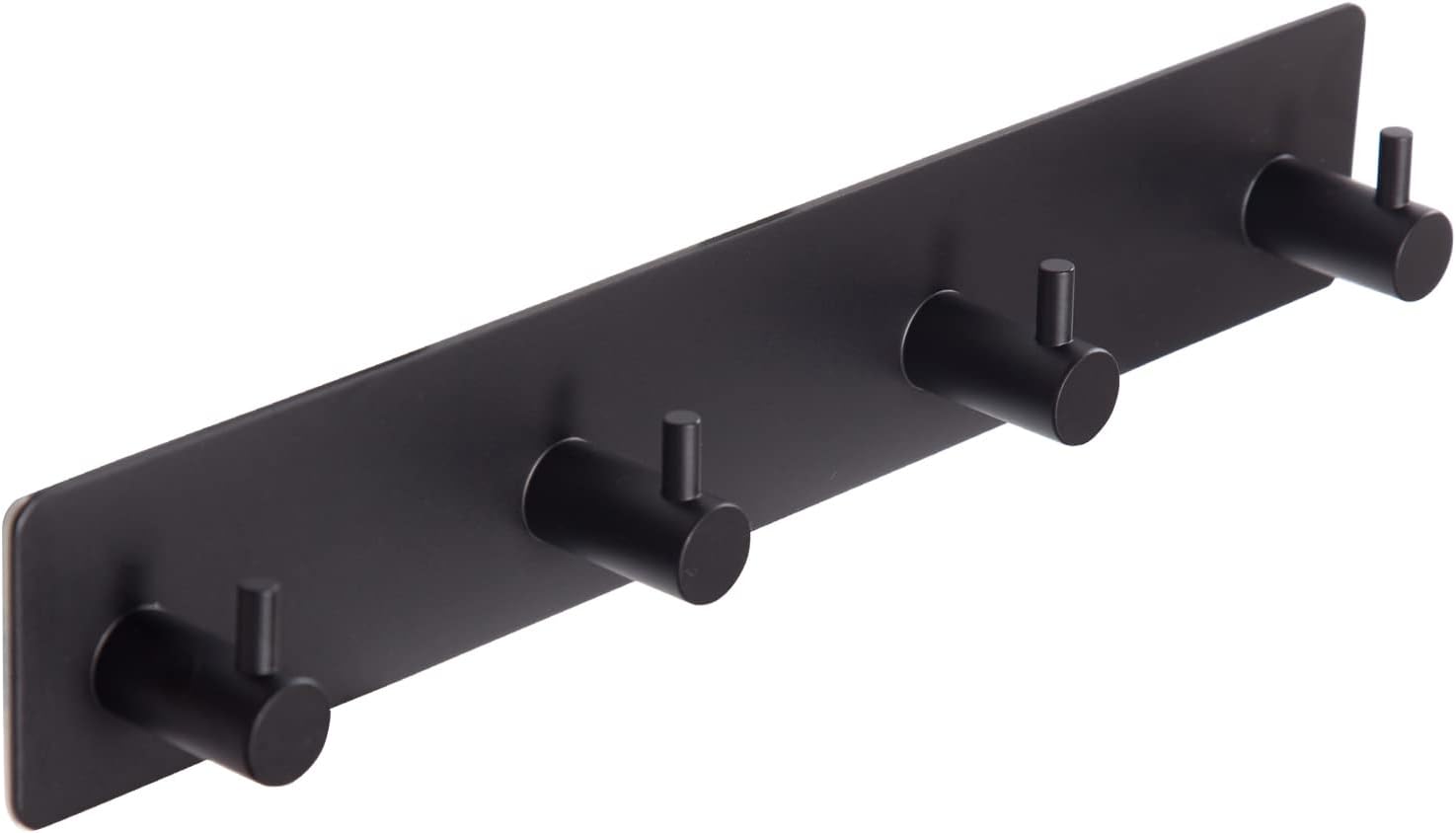 Black self-adhesive towel hooks - Bathroom on the wall - No drilling required - Specifically for shower areas - Heavy-duty wall hooks, self-adhesive towel rails - adhesive wall hooks - Stainless steel self-adhesive hooks - Suitable for kitchens-doors-keys - Image 1