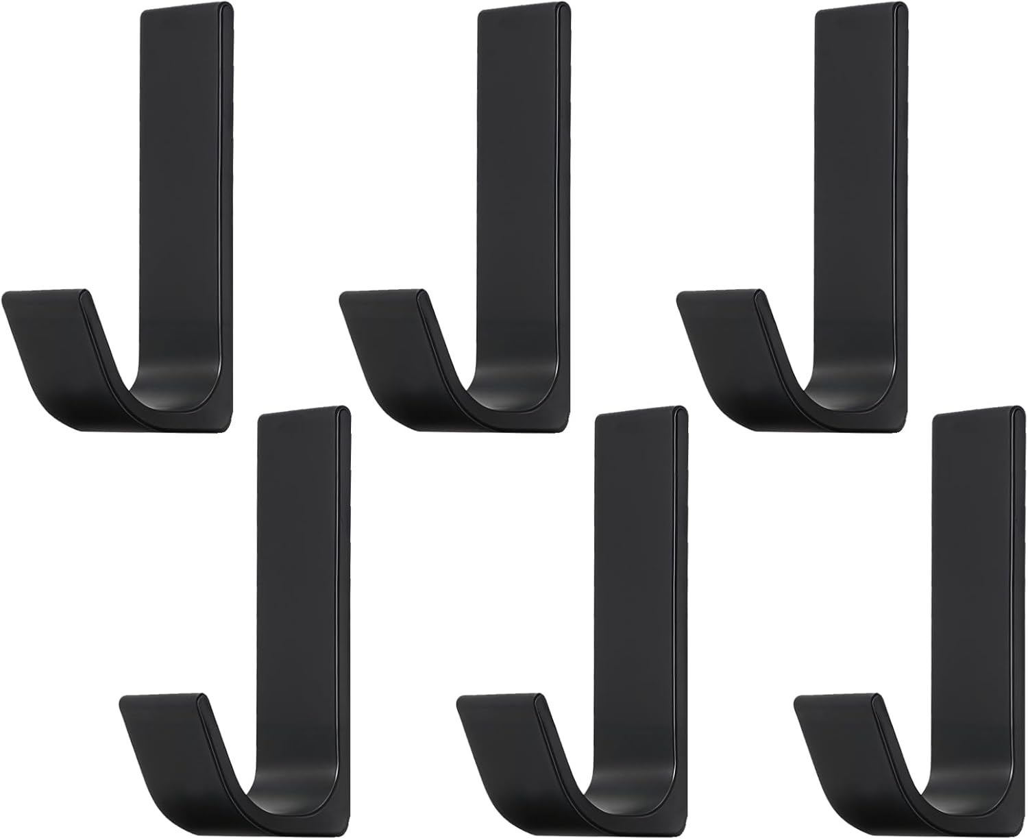 Strong adhesive hooks - 6 pack - suitable for hanging coats, bathrobes, towels and other items. Can also be installed in the shower to hang loofahs, towels, cloths, hats and other things. - Image 1