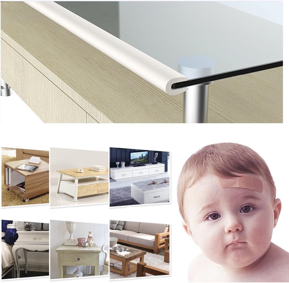Edge protection strips, 2M * 2 rolls foam safety strips, anti-bump strips for kids, thickened soft protection strips, corner protectors for babies, children and toddlers - cream white - Image 5