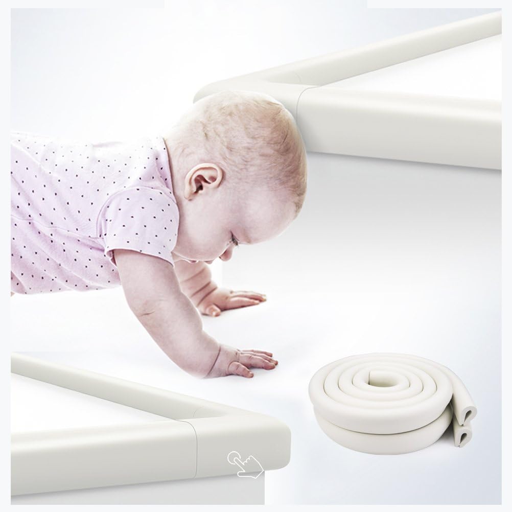Edge protection strips, 2M * 2 rolls foam safety strips, anti-bump strips for kids, thickened soft protection strips, corner protectors for babies, children and toddlers - cream white - Image 6