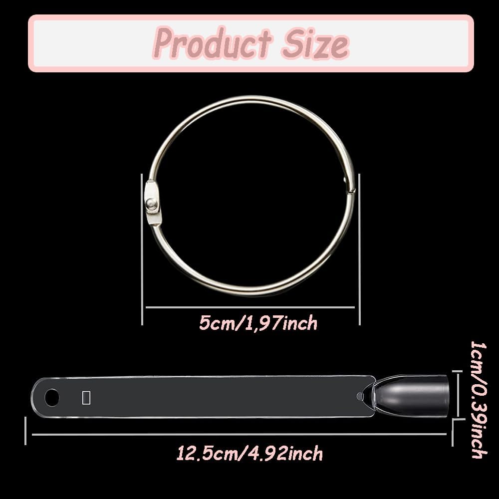 100 transparent nail sticks in wave shape, nail polish sticks, nail display sticks, transparent plastic pointed color sticks with metal ring for salons and beginners - Image 3