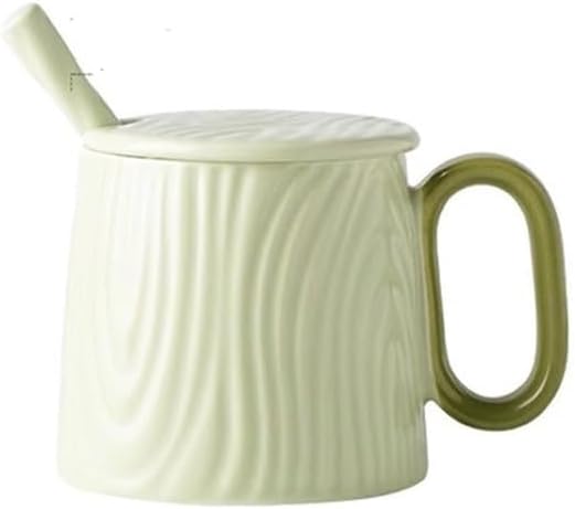 Ceramic mug for home - 8.4 oz plain coffee/tea mug - Dopamine Mood - Coffee mug for reading/studying (green) - Image 1