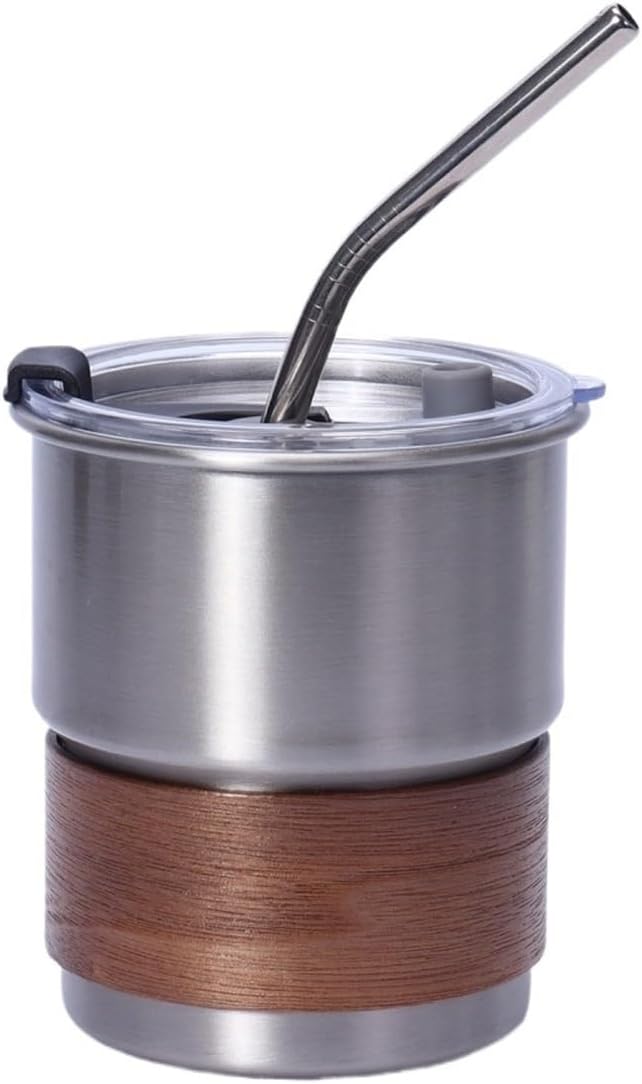 304 Stainless Steel Portable Coffee Pot - with Handle and Lid - Insulated - Suitable for Outdoor Camping - 300 ml - Stackable Design - Image 1
