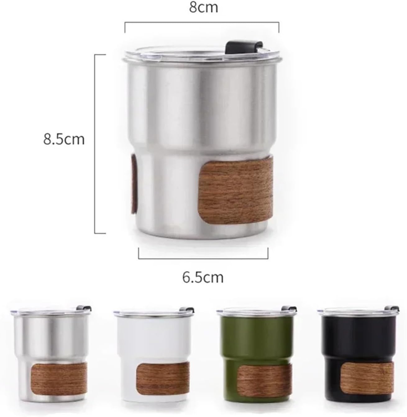 304 Stainless Steel Portable Coffee Pot - with Handle and Lid - Insulated - Suitable for Outdoor Camping - 300 ml - Stackable Design - Image 5