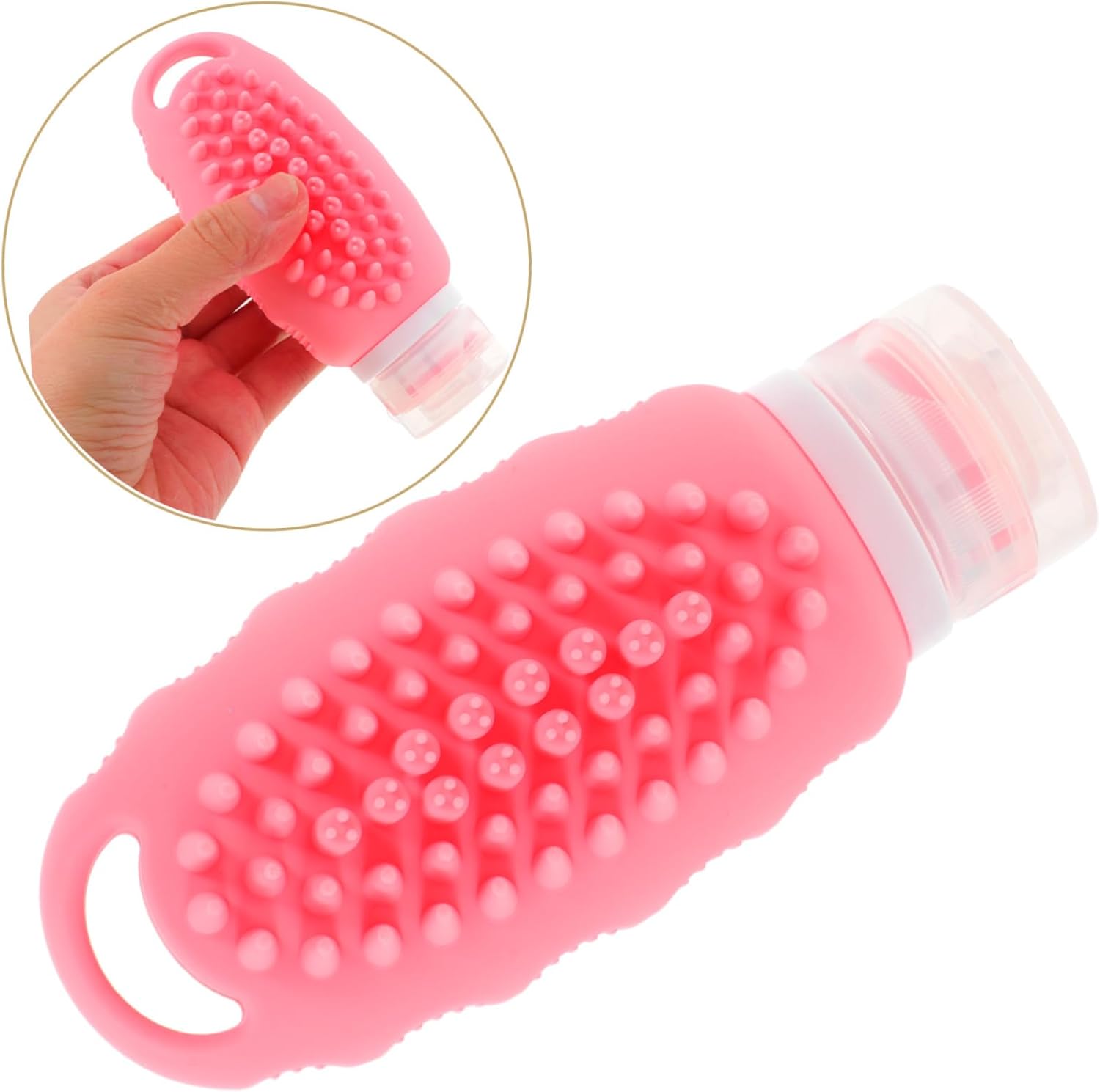 Portable silicone travel bottles - 3-pack reusable toiletries of 90 ml - Suitable for shampoo, conditioner and hair oil - Lightweight travel accessory - Suitable for both men and women - Image 6
