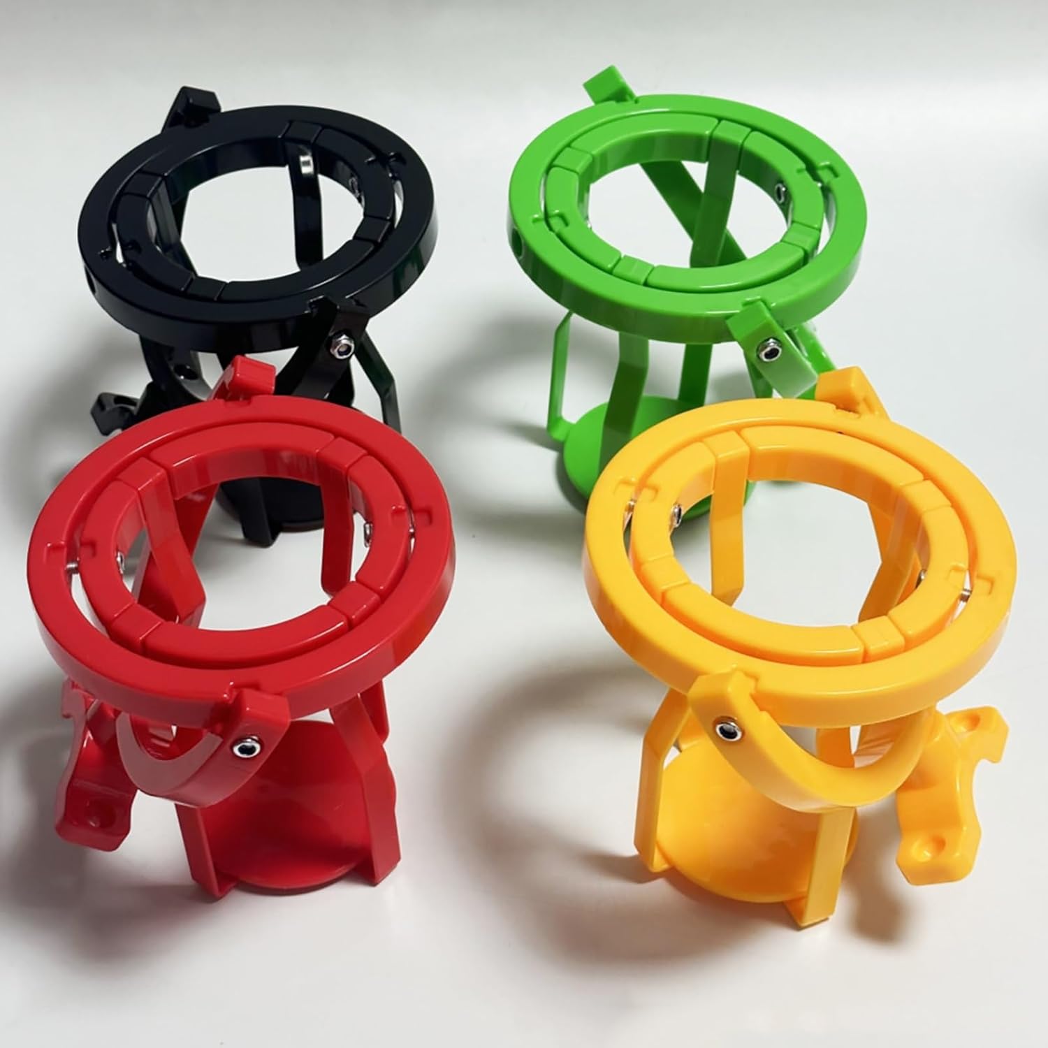 3D Gyro Scoop Cup Holder for Motorcycles - Overloop-resistant Self-balancing Cup Holder, 360° Rotatable Clip-on Cup Holder - Suitable for Tractors, Trucks and Boats (Red - 2-pack) - Image 7