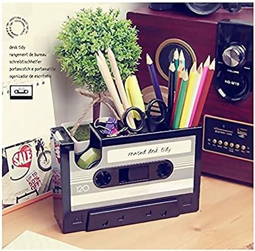 Retro Cassette Tape Pencil Holder - Multifunctional Pencil Holder - Creative Desk Organizer - Pencil Holder with Tape Holder - Image 2