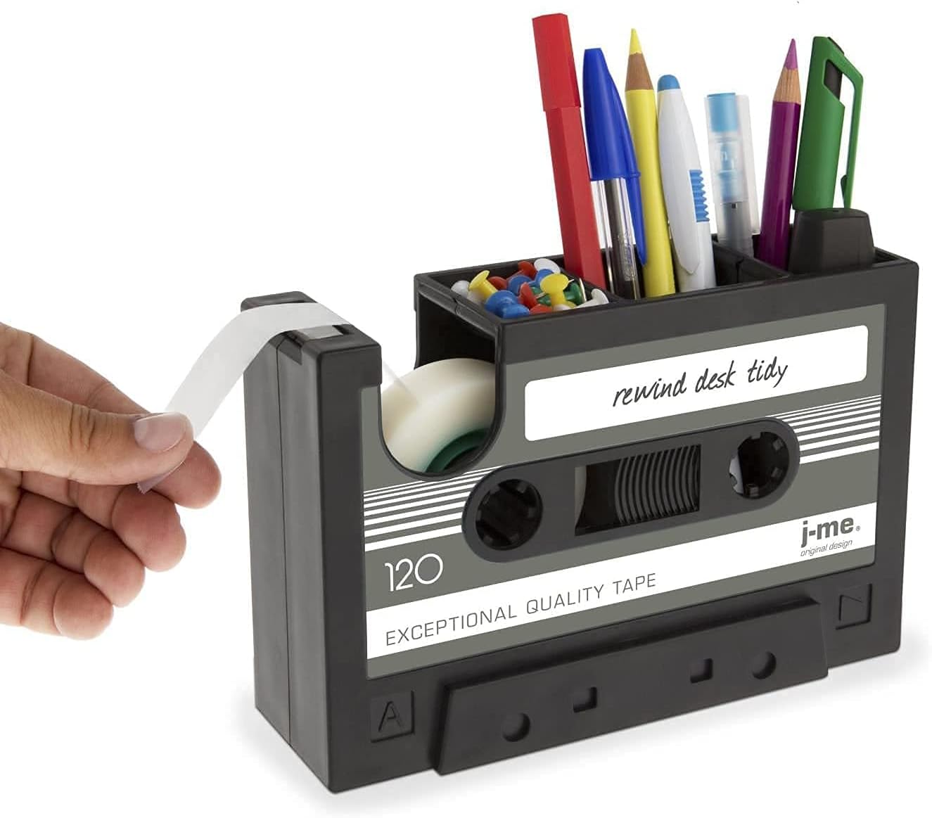 Retro Cassette Tape Pencil Holder - Multifunctional Pencil Holder - Creative Desk Organizer - Pencil Holder with Tape Holder - Image 5