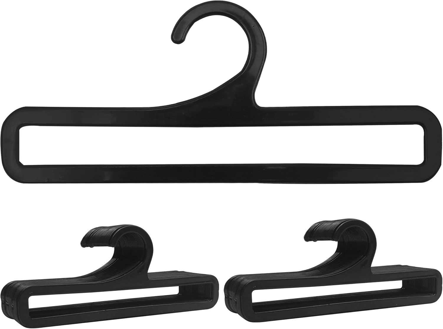 Towel rail - Tea towel hook - Display - 7.75 inches long - 50 pieces - Black - Multi-functional - Plastic clothes rail - Storage rack - Suitable for hanging leggings, scarves, socks, hats, shawls and belts - Image 1