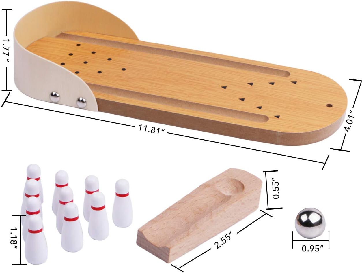 Mini Bowling Game Set for the Office - Mini Arcade Game for the Office - Mini Bowling Alley - Stress-Relief Gadget for the Office - Finger Toy - Fun and Quirky Gift - Suitable for All Ages - Image 2