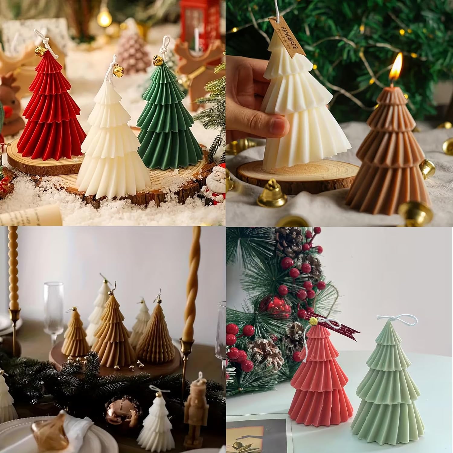 Set of two silicone Christmas tree candle molds - Christmas candle mold - DIY 3D silicone mold - silicone casting mold - suitable for making candles - making handmade soap - DIY crafts - Christmas decoration - Image 6