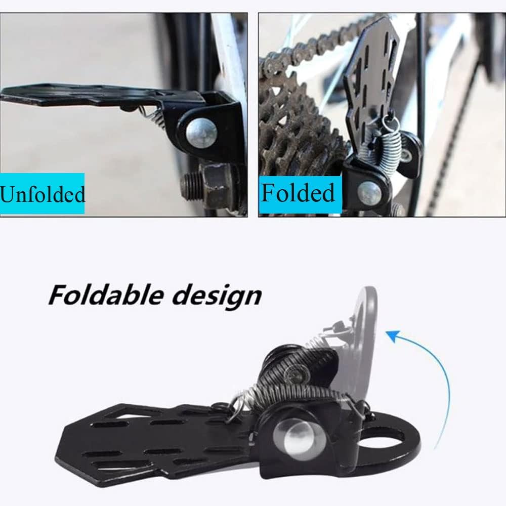 4-pack Mini Bike Rear Pedals - Foldable - Suitable for Mountain Bikes - Kids' Bikes - Rear Pedals - Metal Plates - Bike Pedal Accessories - Image 2