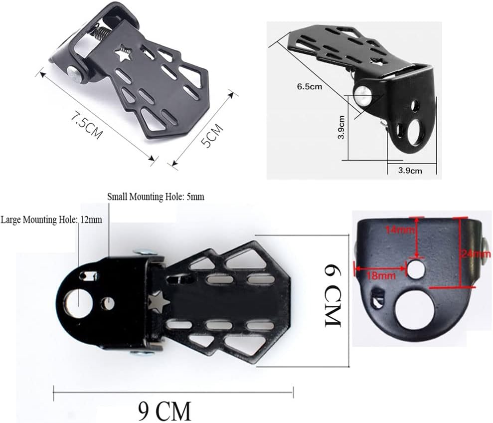 4-pack Mini Bike Rear Pedals - Foldable - Suitable for Mountain Bikes - Kids' Bikes - Rear Pedals - Metal Plates - Bike Pedal Accessories - Image 3