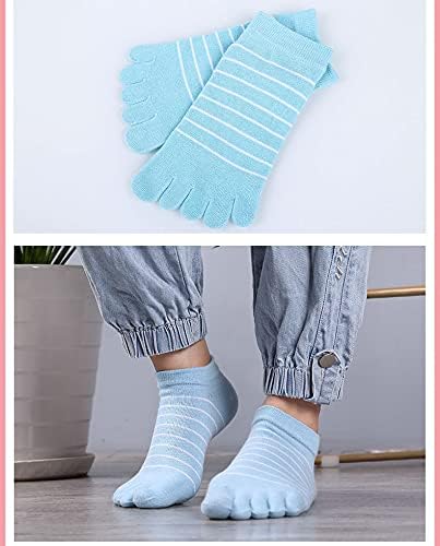 Teensokken - Split-toe socks - 5 pairs - Ladies - Running - Five-Toe socks - Sport - Walking - Pink, Purple, Grey, White, Blue - Image 3