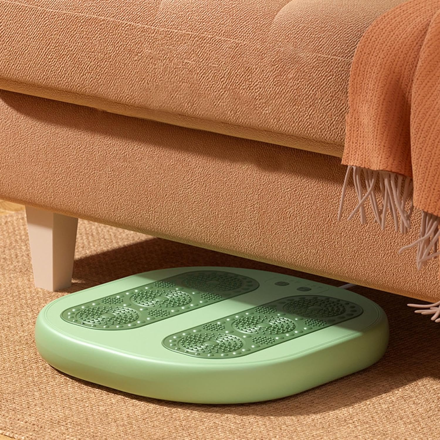 Foot warming cushion - Electric foot warming cushion - Foot warmer - 3 temperature settings - Built-in 6 manual massage heads - Suitable for home, office and dormitories - Warming cushions (green) - Image 6
