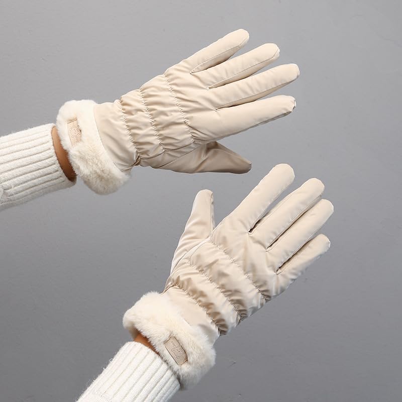 Warm winter gloves for women - windproof and snowproof gloves - thickened and fleece-lined gloves - gloves with wrist protection - suitable for skiing, cycling, running and working. - Image 5