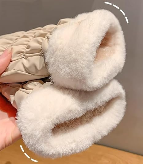 Warm winter gloves for women - windproof and snowproof gloves - thickened and fleece-lined gloves - gloves with wrist protection - suitable for skiing, cycling, running and working. - Image 6